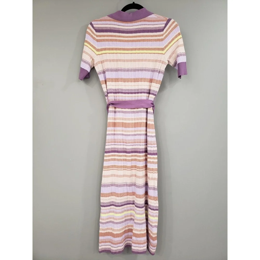 NEVER‎ WORN SZ SMALL $398 Kate Spade New York Multi Color Stripe Polo Knit Dress